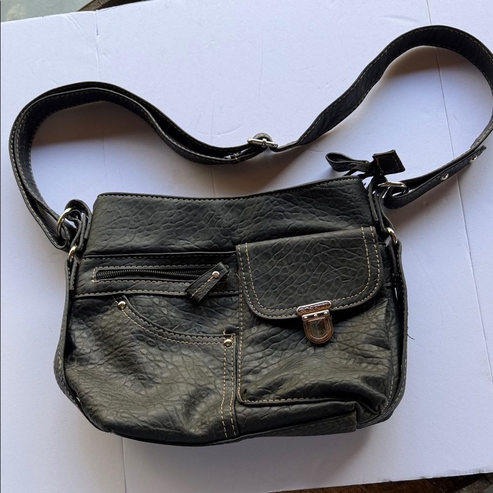 Everyday Black Women’s Crossbody Bag with Front Flap Pocket